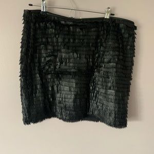 FAUX LEATHER SKIRT